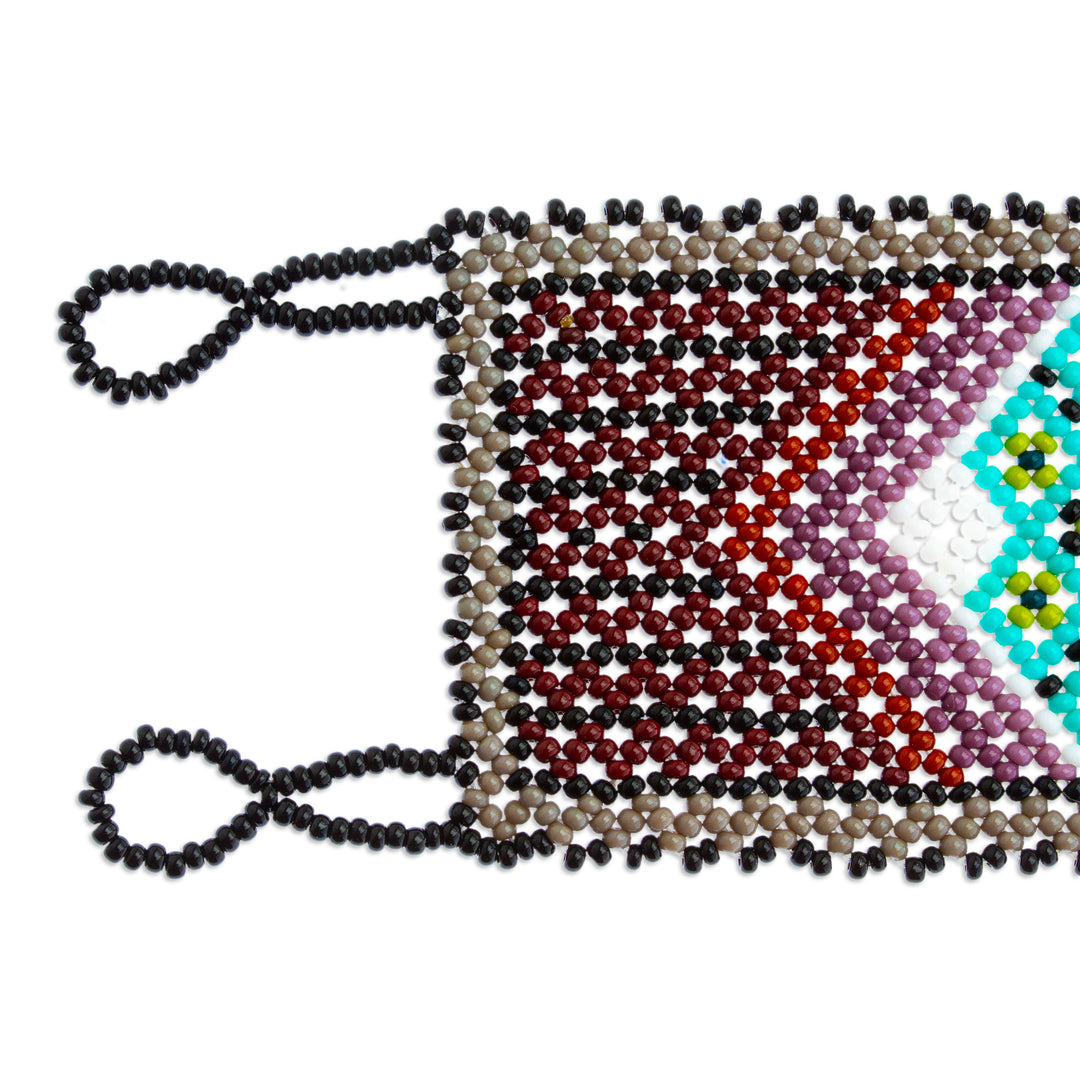 Multicolored Beaded Bracelet from Mexico - Deer Totem