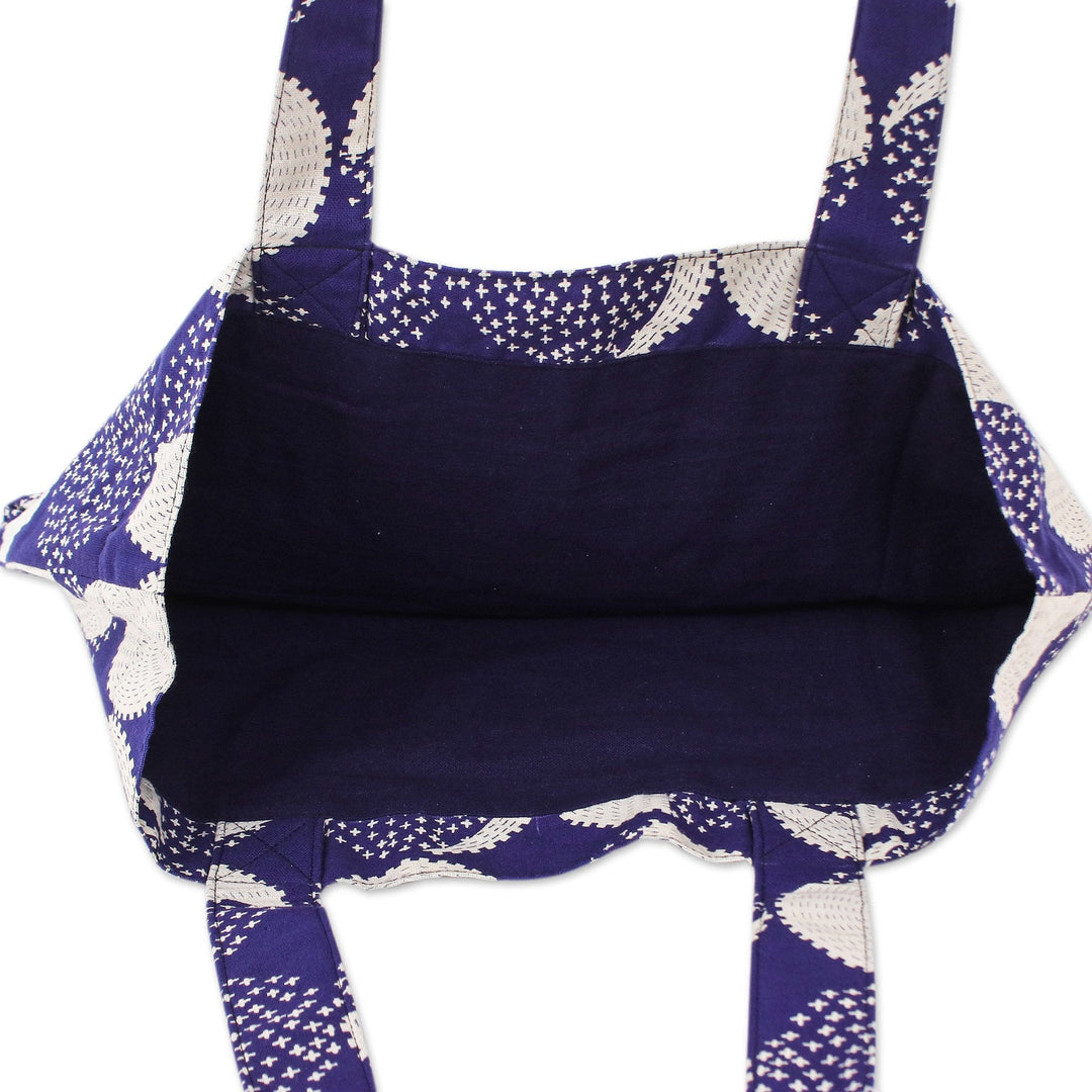 Midnight Cotton Yoga Mat Bag with Modern Pattern - Midnight Energy