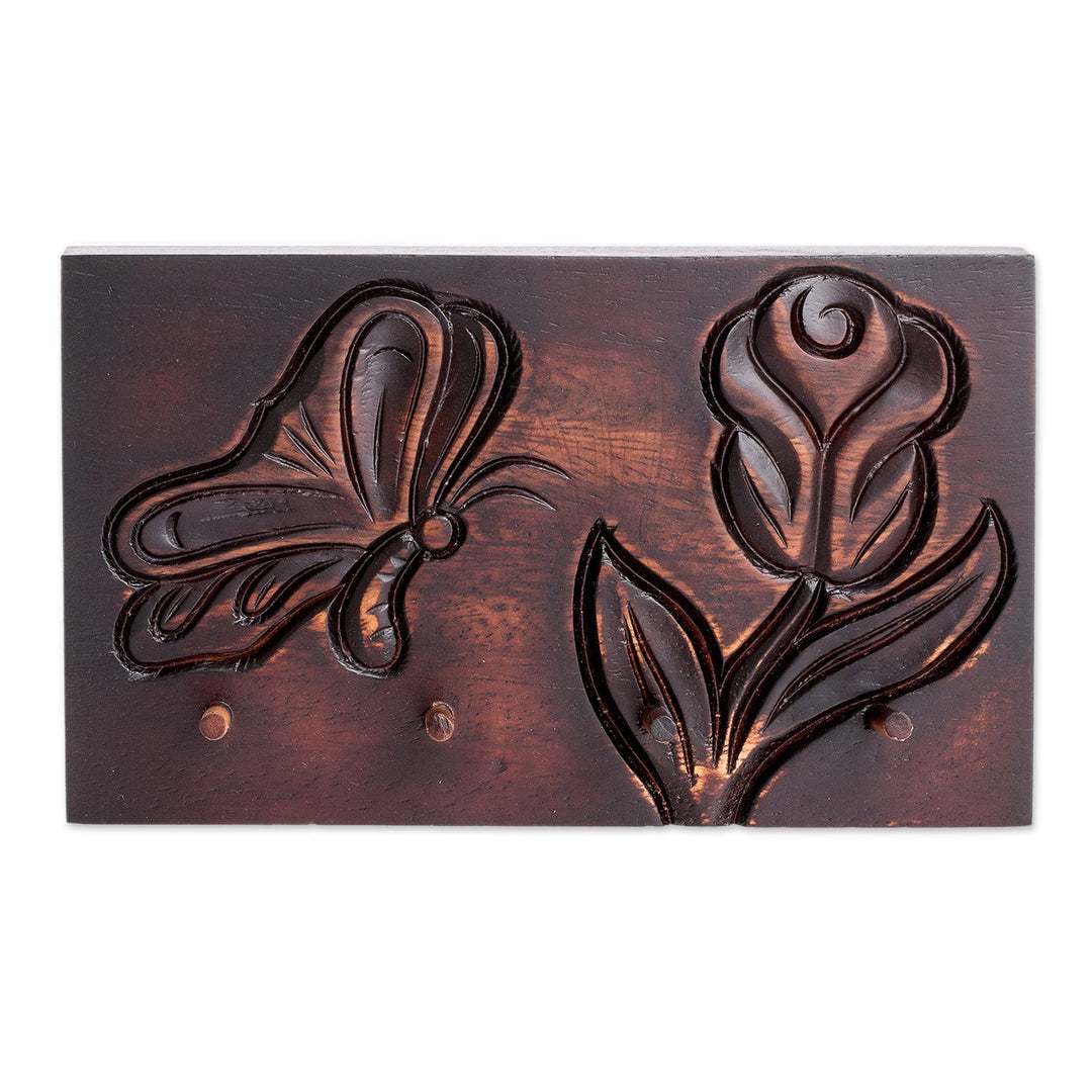 Hand-Carved Wood Key Holder from Costa Rica - Loving in Nature