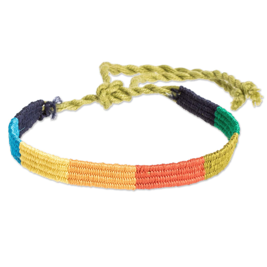 Handwoven Wristband Bracelet from Guatemala - Multicolor Friendship