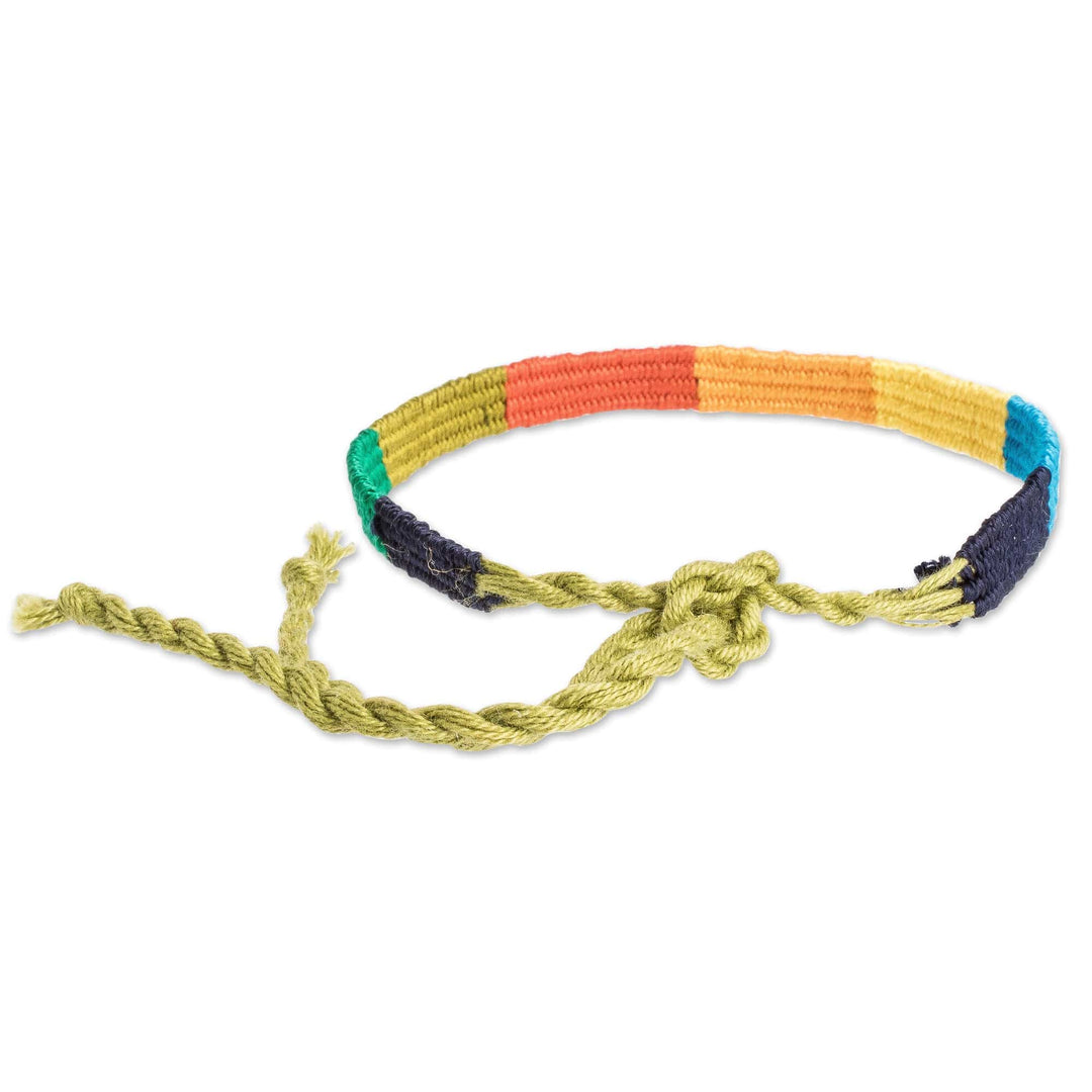 Handwoven Wristband Bracelet from Guatemala - Multicolor Friendship