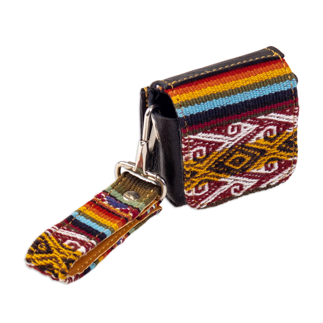 Artisan Crafted Leather Earbud Headphone Holder from Peru - Incan Audio