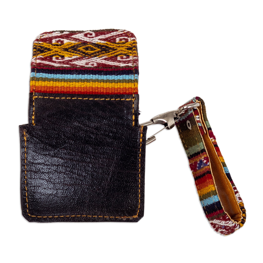 Artisan Crafted Leather Earbud Headphone Holder from Peru - Incan Audio