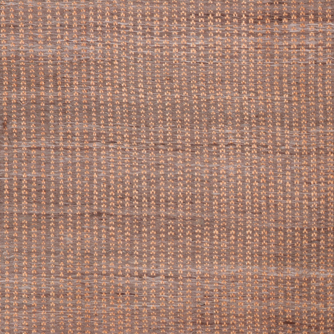 Orange and Grey 100% Silk Throw Blanket Hand-Woven in India - Warm Sunset