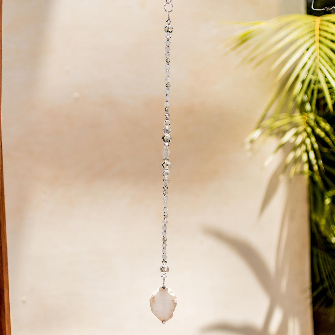 Quartz and Crystal Suncatcher Crafted in Guatemala - Precious Whispers