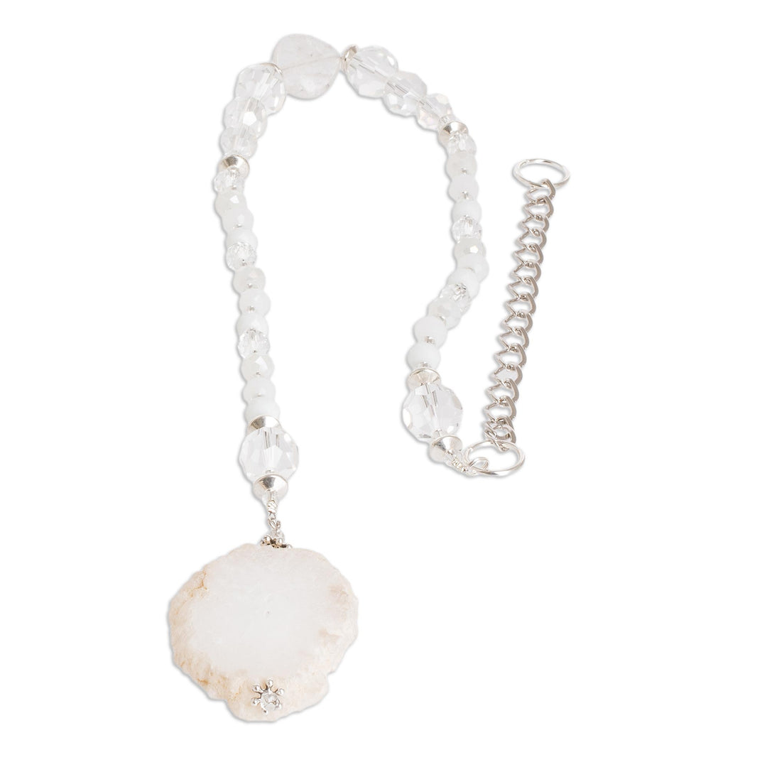 Quartz and Crystal Suncatcher Crafted in Guatemala - Precious Whispers
