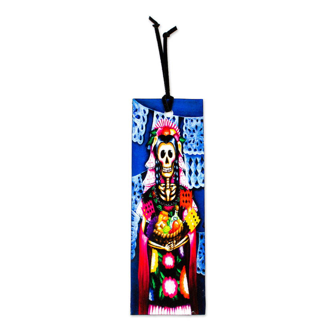 Mexican Traditional Catrina-themed Decoupage Bookmark - Catrina