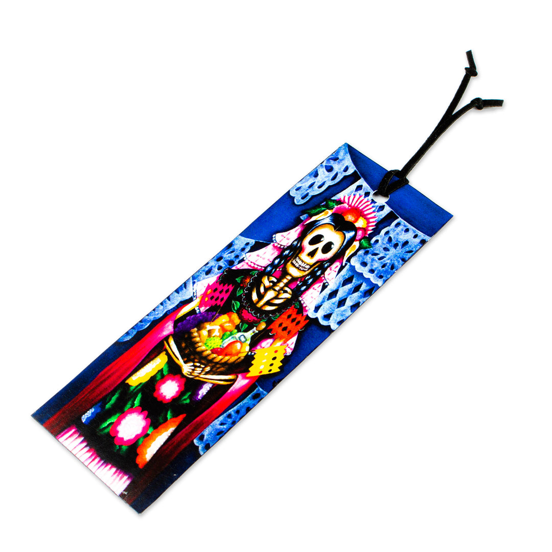 Mexican Traditional Catrina-themed Decoupage Bookmark - Catrina