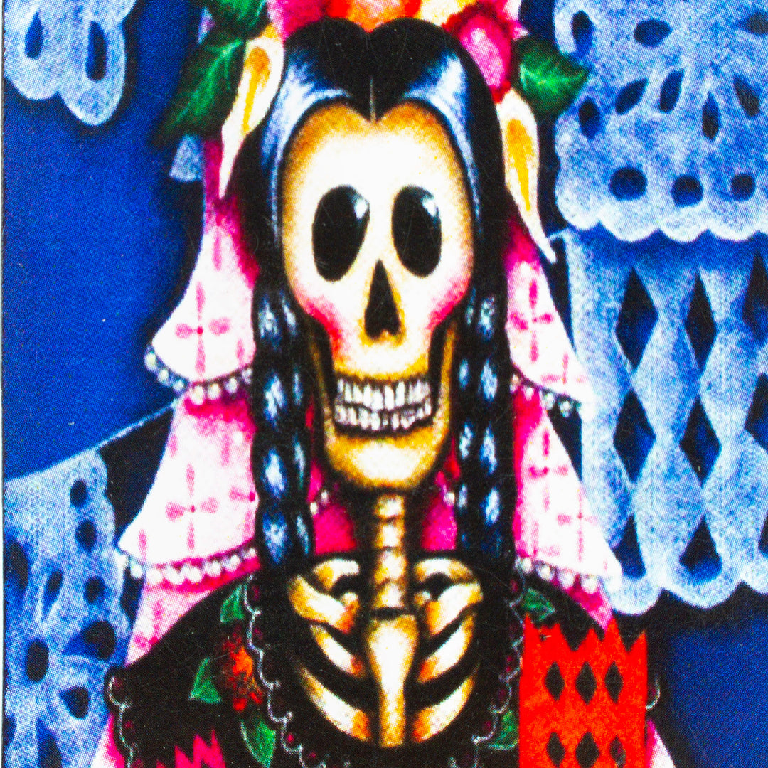 Mexican Traditional Catrina-themed Decoupage Bookmark - Catrina