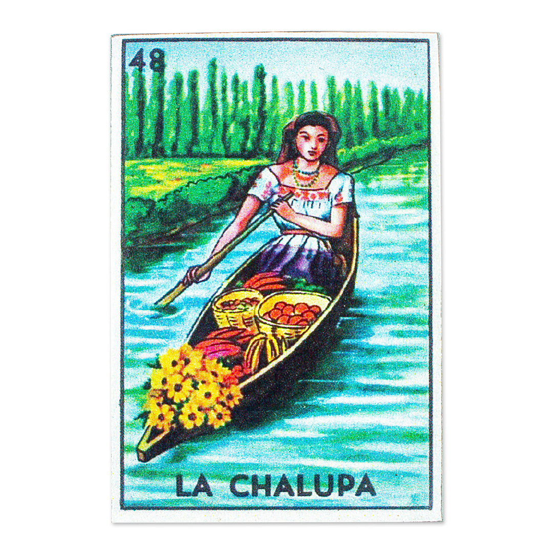 Mexican Decoupage Wood Magnet with Nature-Themed Decoupage - Mexican Rivers