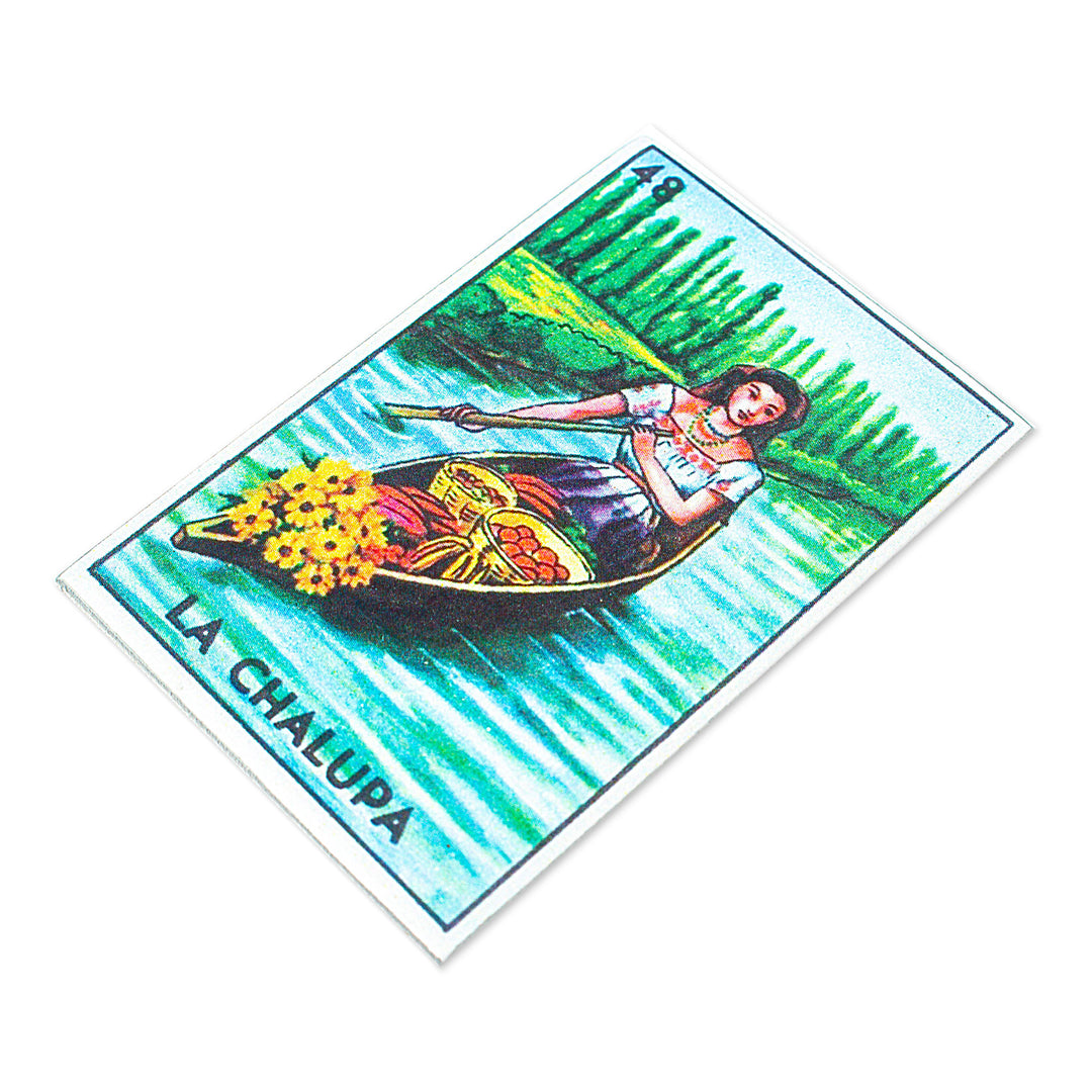 Mexican Decoupage Wood Magnet with Nature-Themed Decoupage - Mexican Rivers