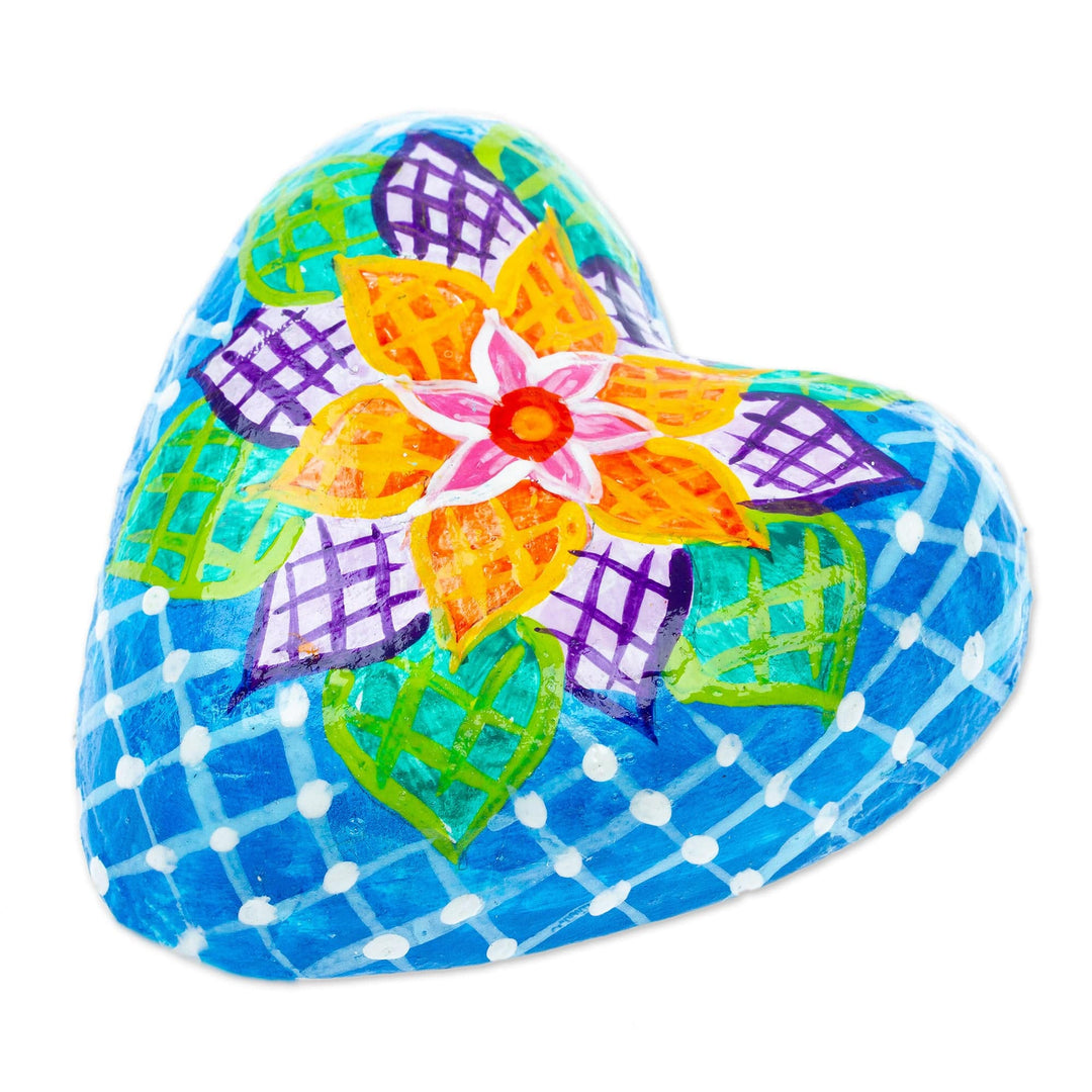 Handcrafted Papier Mache Wall Decoration with Flower - Flower Passion