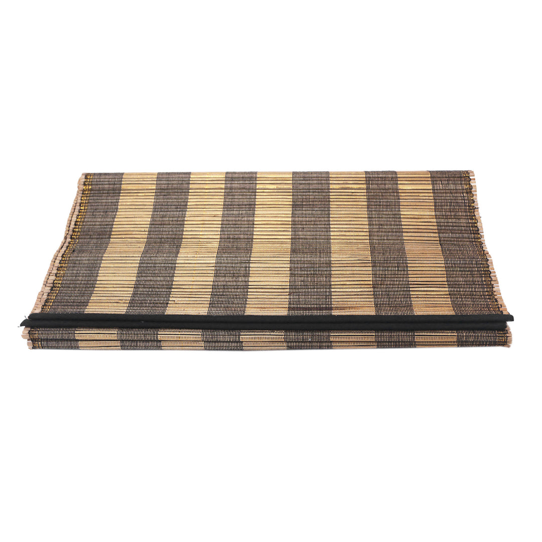 Handcrafted Cotton Blend Table Runner with Striped Pattern - Warm Stripes