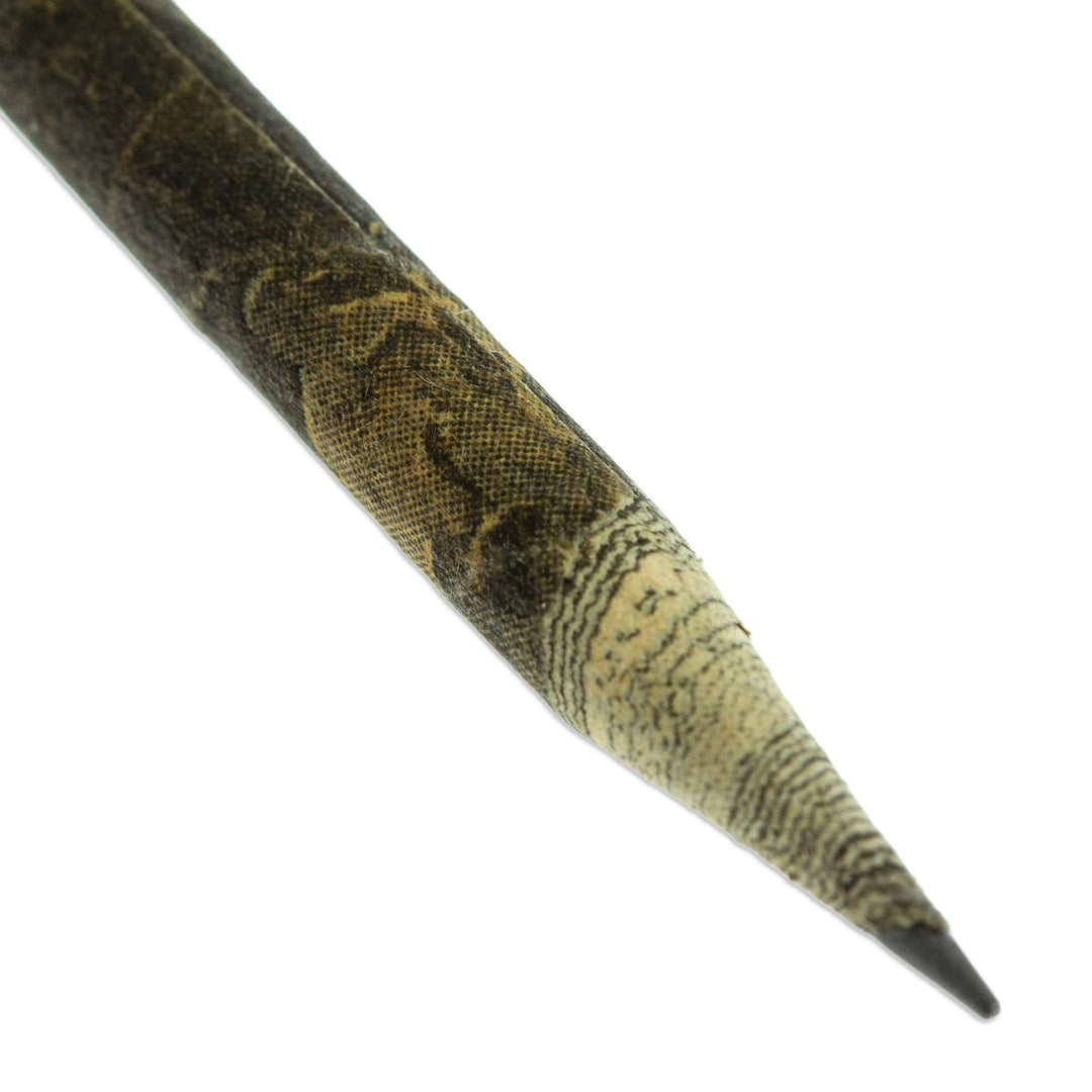 Vintage Handmade Recycled Paper Pencil with Green Eraser - News of Yesterday
