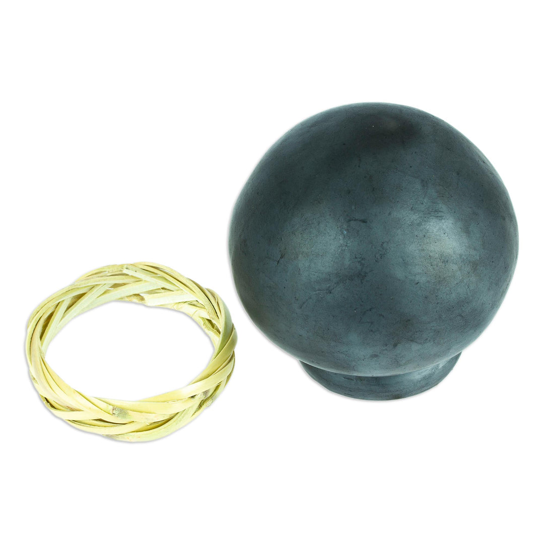 Barro Negro Black Ceramic Decorative Mini Vase - Smooth Black