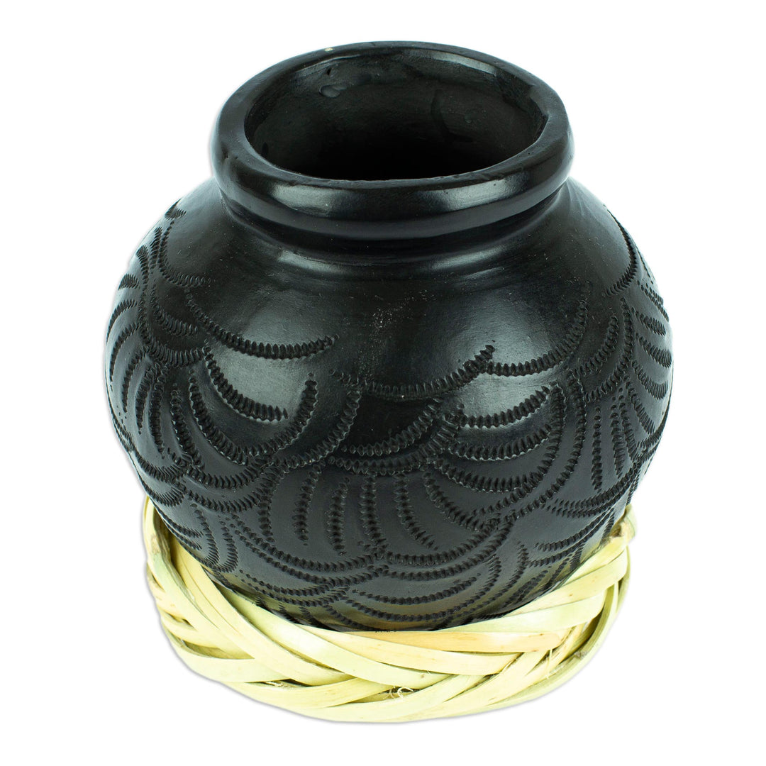 Barro Negro Black Ceramic Decorative Mini Vase - Exquisite Black