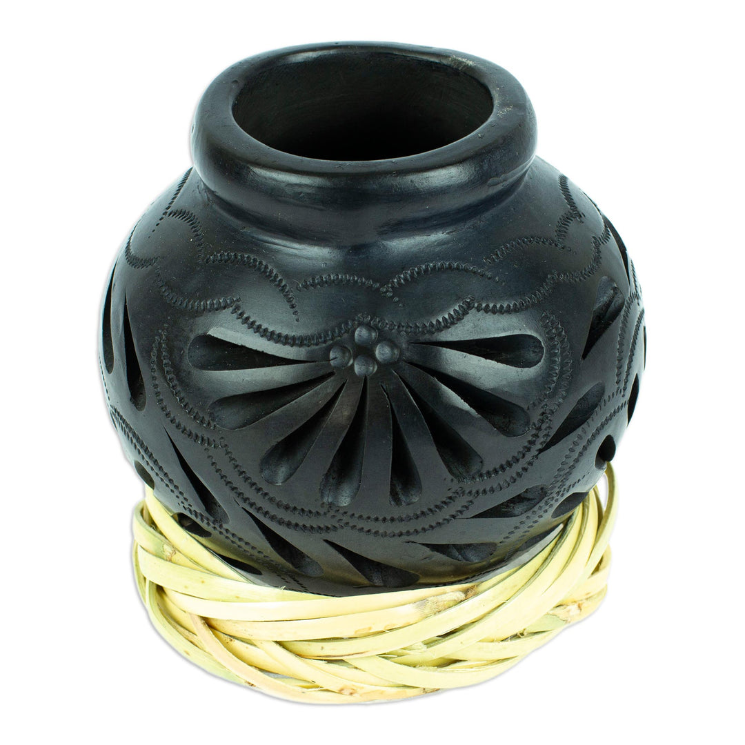 Barro Negro Black Ceramic Decorative Mini Vase - Splendid Black