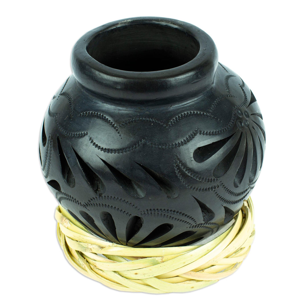Barro Negro Black Ceramic Decorative Mini Vase - Splendid Black