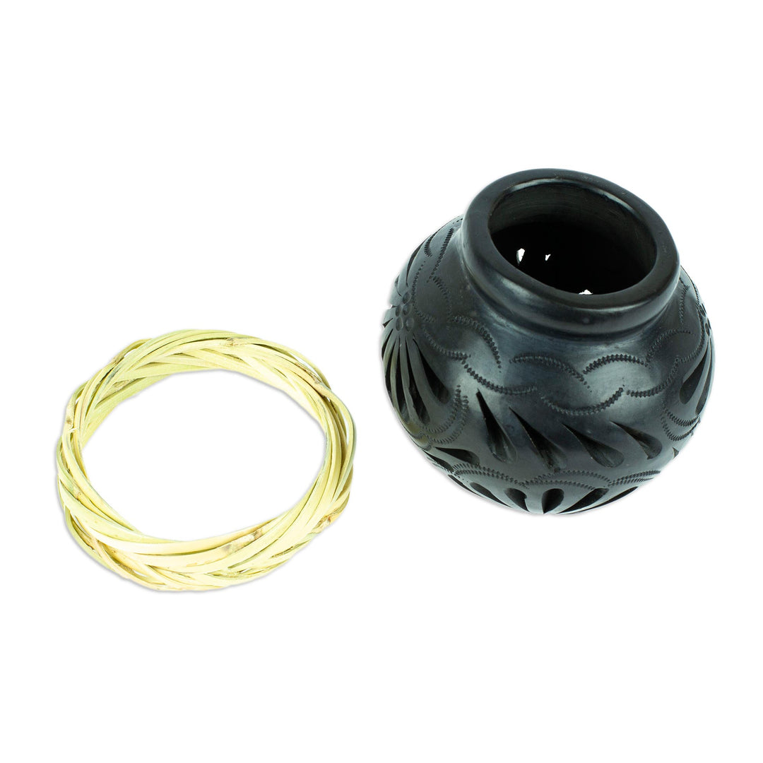 Barro Negro Black Ceramic Decorative Mini Vase - Splendid Black