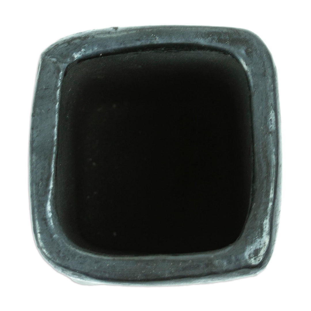 Handcrafted Barro Negro Shot Glass from Mexico - Festive Tradition