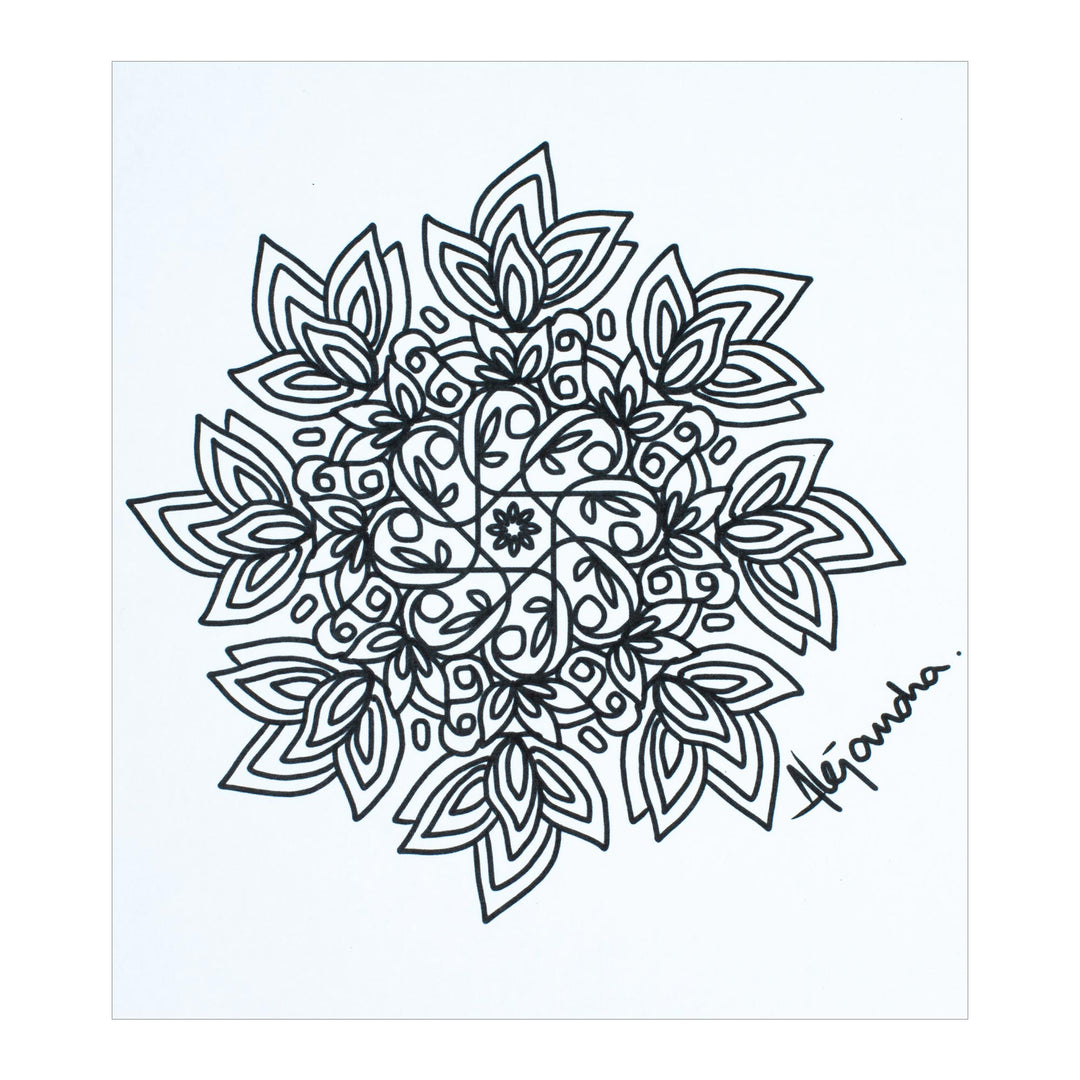 Mexican Mandala Coloring Postcards (Pair) - Spiritual Art