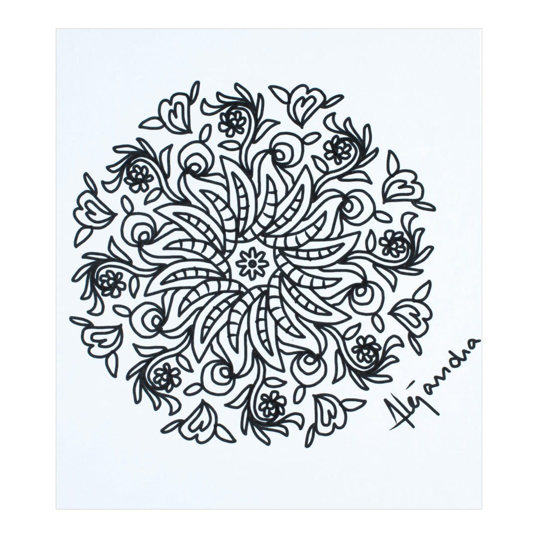 Mandala Coloring Postcards from Mexico (Pair) - Tender Emotions