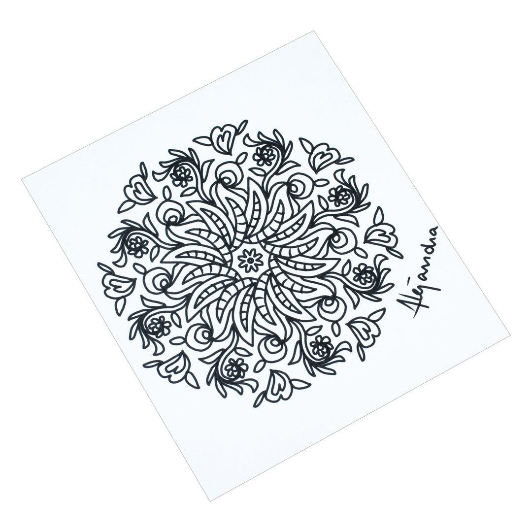 Mandala Coloring Postcards from Mexico (Pair) - Tender Emotions