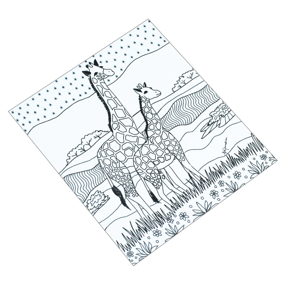 Mexican Coloring Postcards with Wildlife Theme (Pair) - Relaxing Wildlife