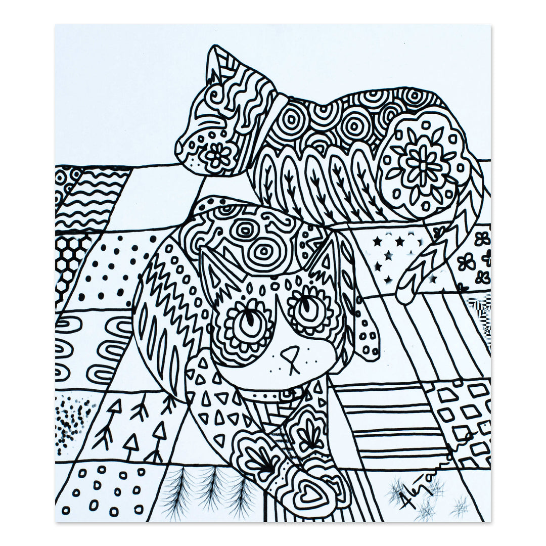 Mexican Animal Themed Coloring Postcards (Pair) - Merry Details