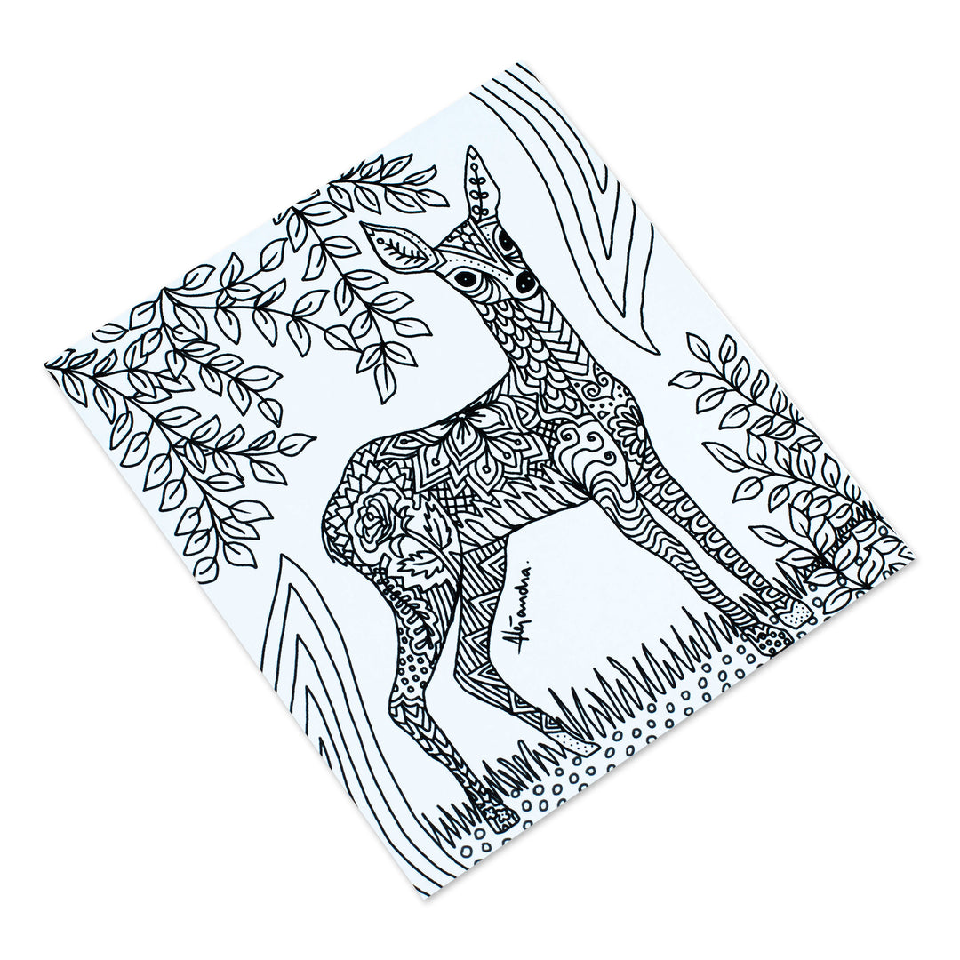 Mexican Wildlife Themed Coloring Postcards (Pair) - Nature's Emotion