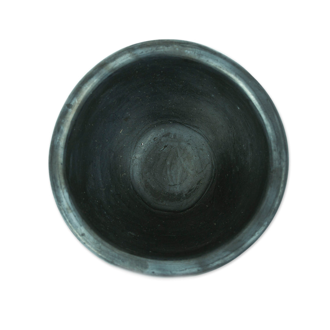 Mexican Handcrafted Barro Negro Bowl - Oaxaca Customs