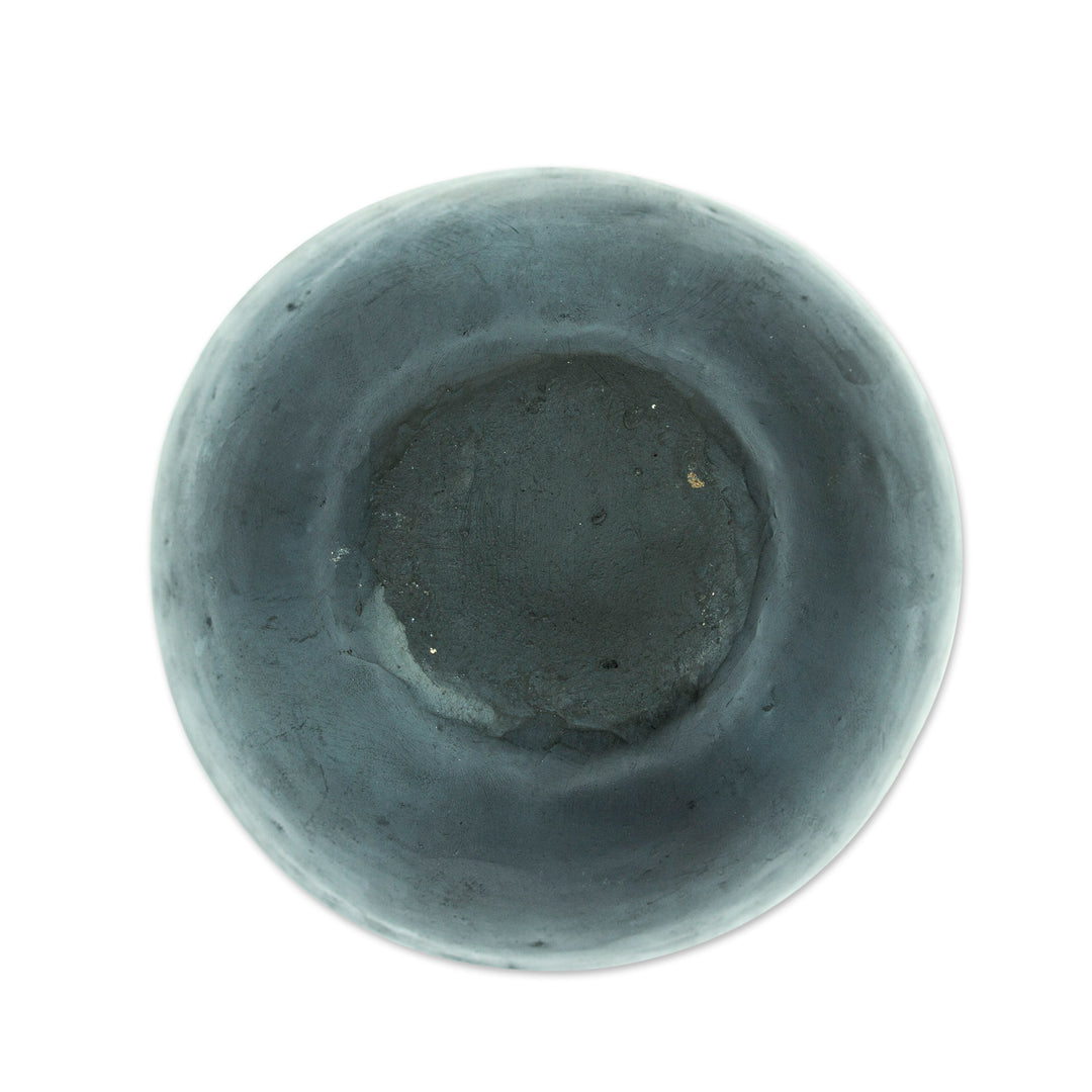Mexican Handcrafted Barro Negro Bowl - Oaxaca Customs