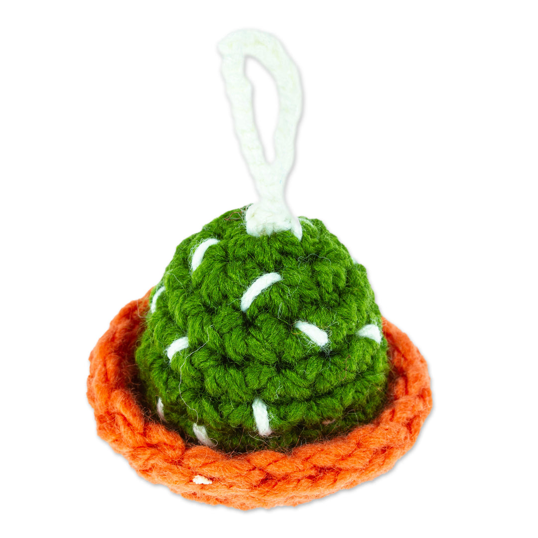 Cactus Crocheted Charm for Handbags Handmade in Mexico - Cute Cactus
