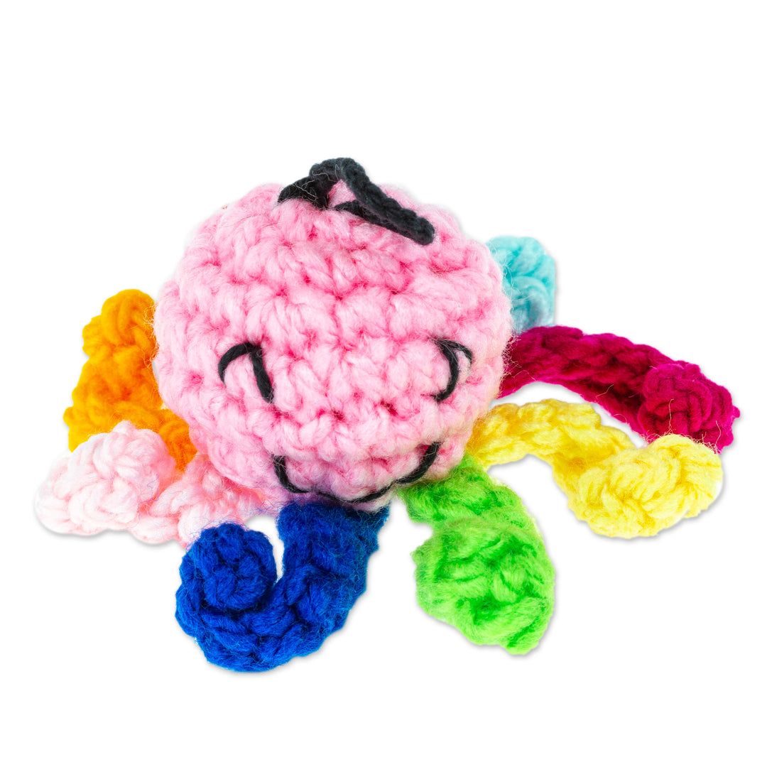 Octopus Crocheted Charm for Handbags Handmade in Mexico - Cute Octopus
