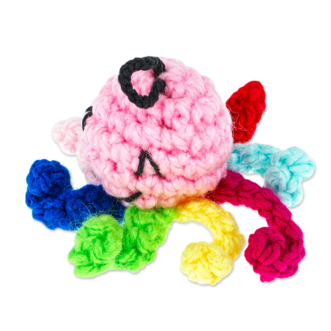 Octopus Crocheted Charm for Handbags Handmade in Mexico - Cute Octopus