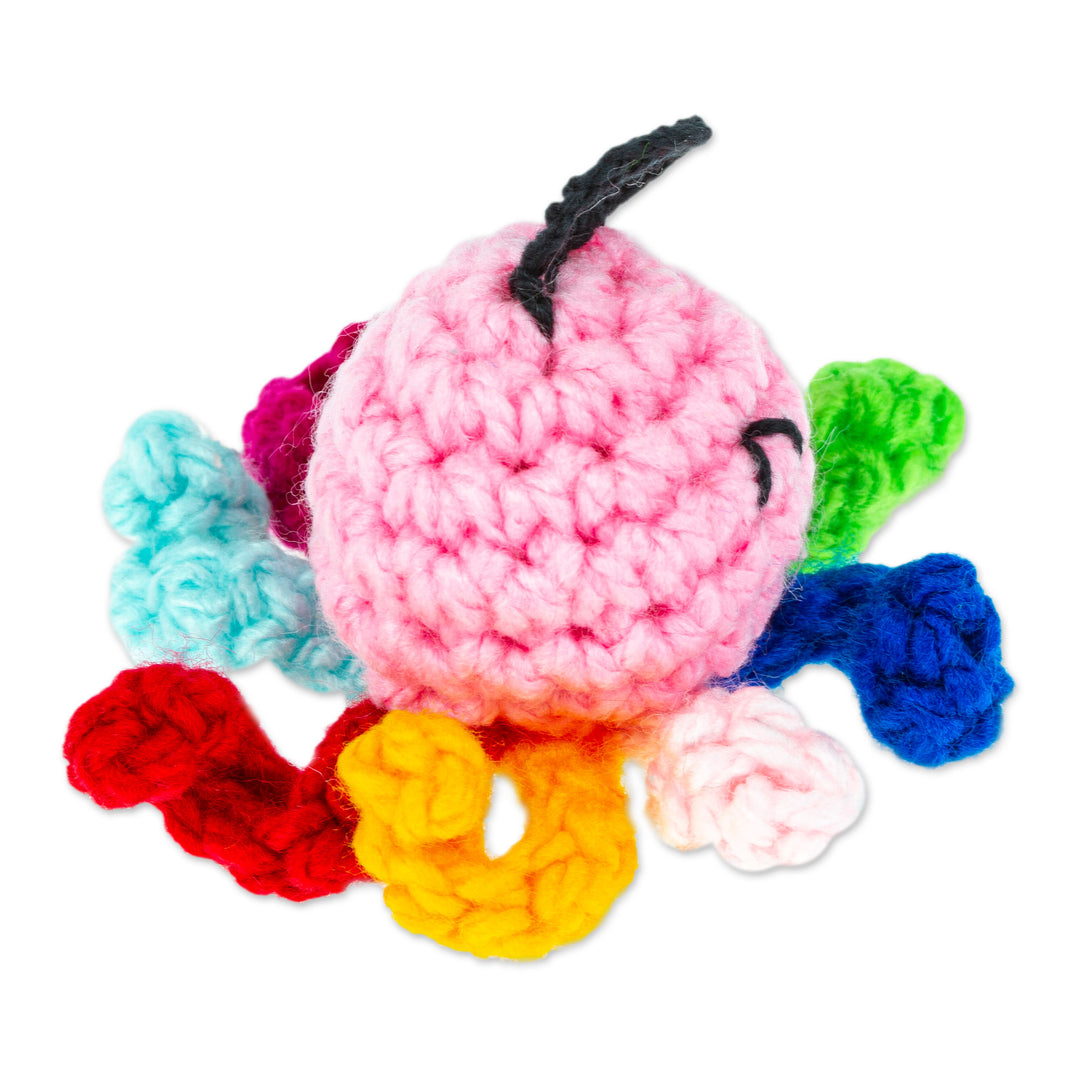 Octopus Crocheted Charm for Handbags Handmade in Mexico - Cute Octopus