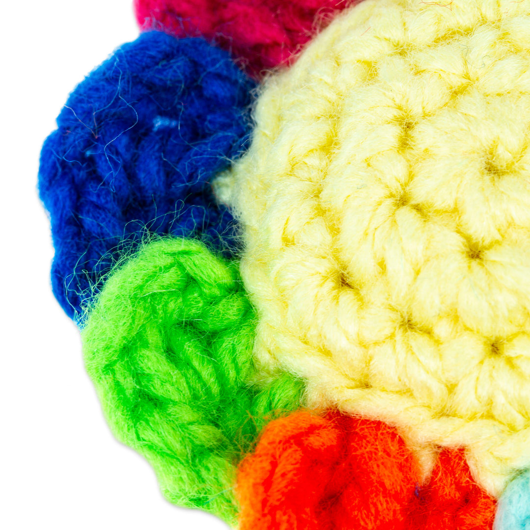 Flower Crocheted Charm for Handbags Handmade in Mexico - Cute Flower