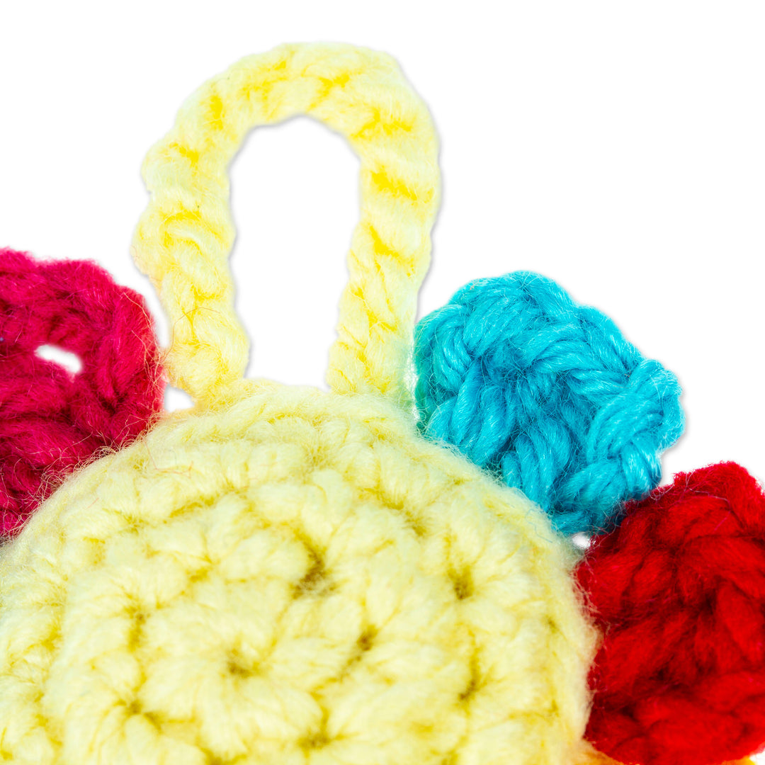Flower Crocheted Charm for Handbags Handmade in Mexico - Cute Flower