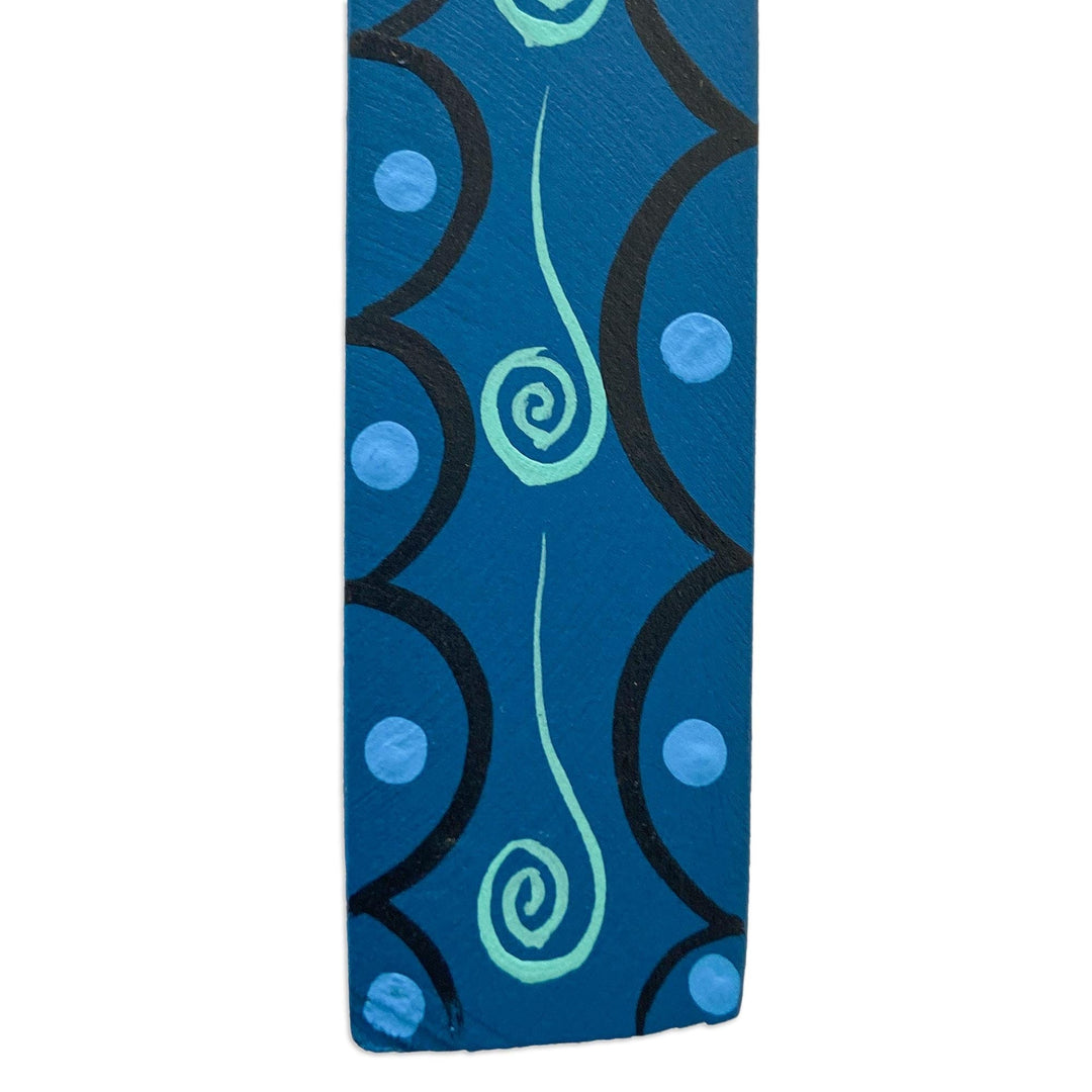 Handmade Mexican Copal Wood Bookmark with Tropical Bird - Reading Bird