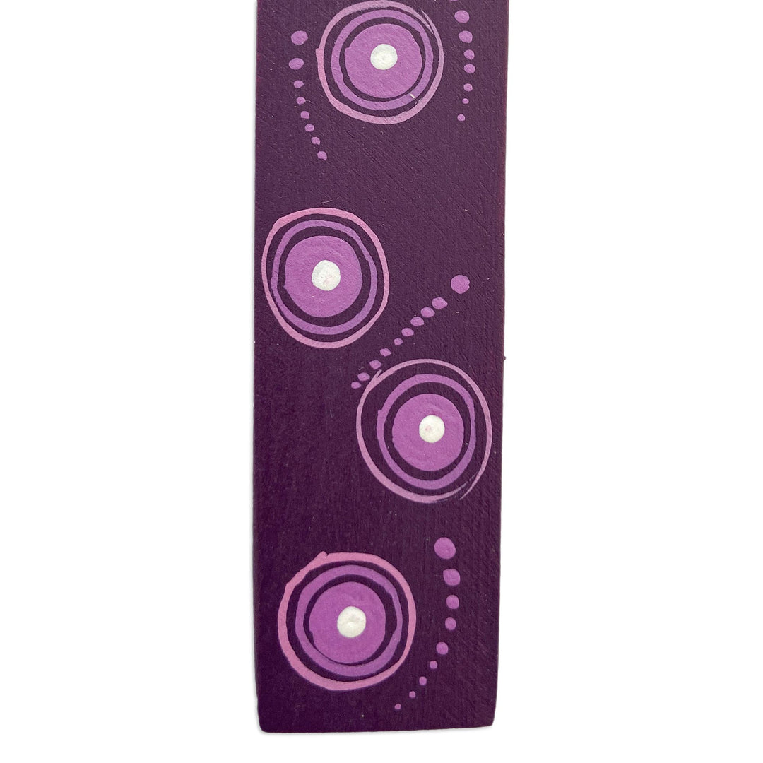 Mexican Artisan Painted Butterfly Copal Wood Bookmark - Reading Butterfly