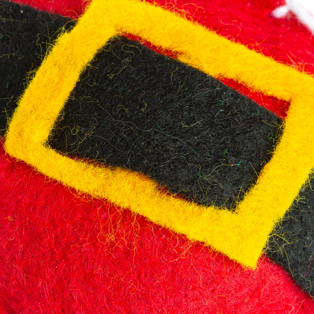 Mexican Christmas Ornament Handcrafted from Felt - Festive Santa