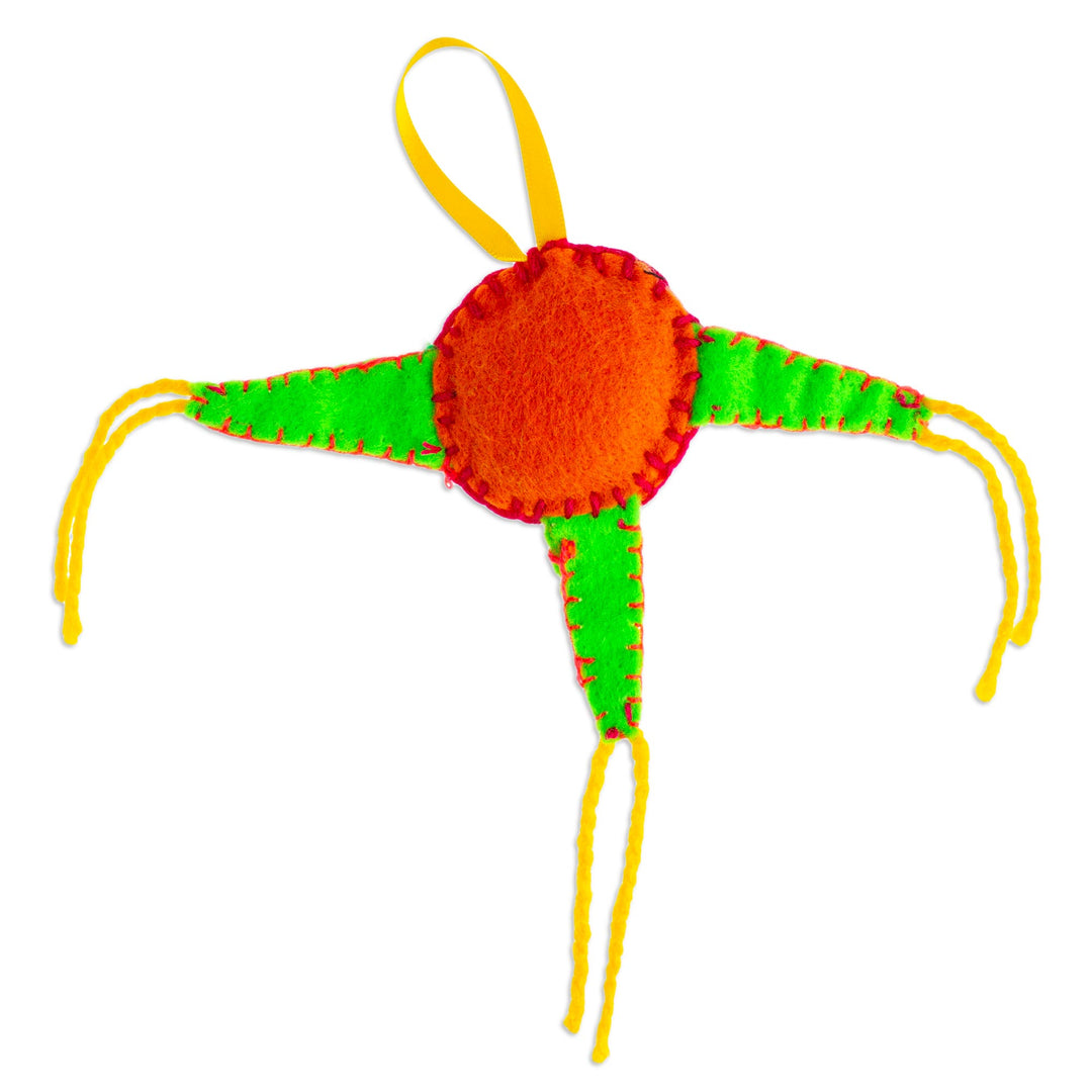Mexican Colorful Piñata Ornament Handcrafted from Felt - Holiday Piñata