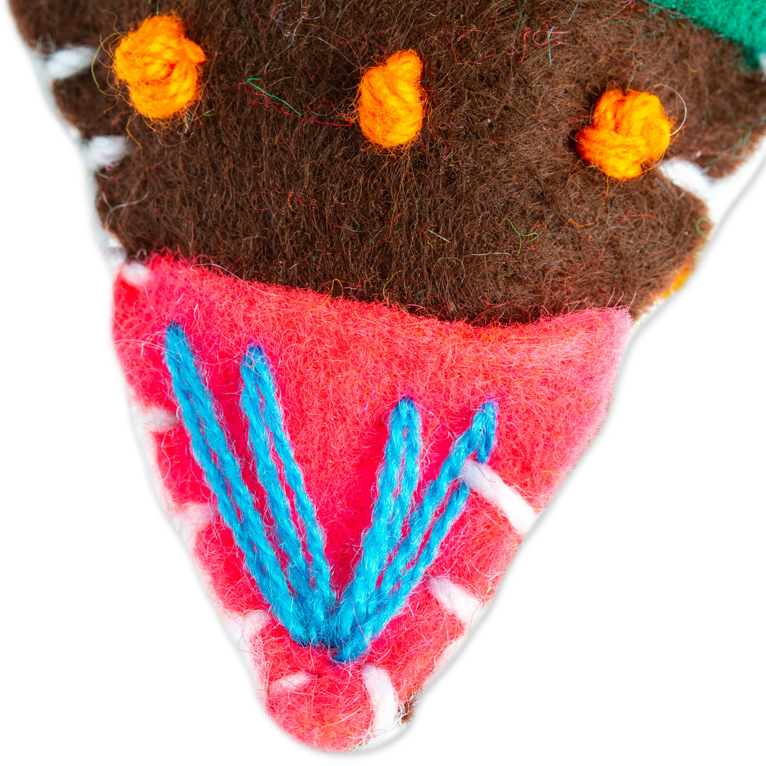 Colorful Spinning Top Ornament Handcrafted in Mexico - Spinning Colors