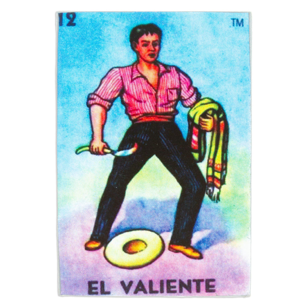 Mexican Wood Magnet with Traditional Decoupage - Courageous Manhood