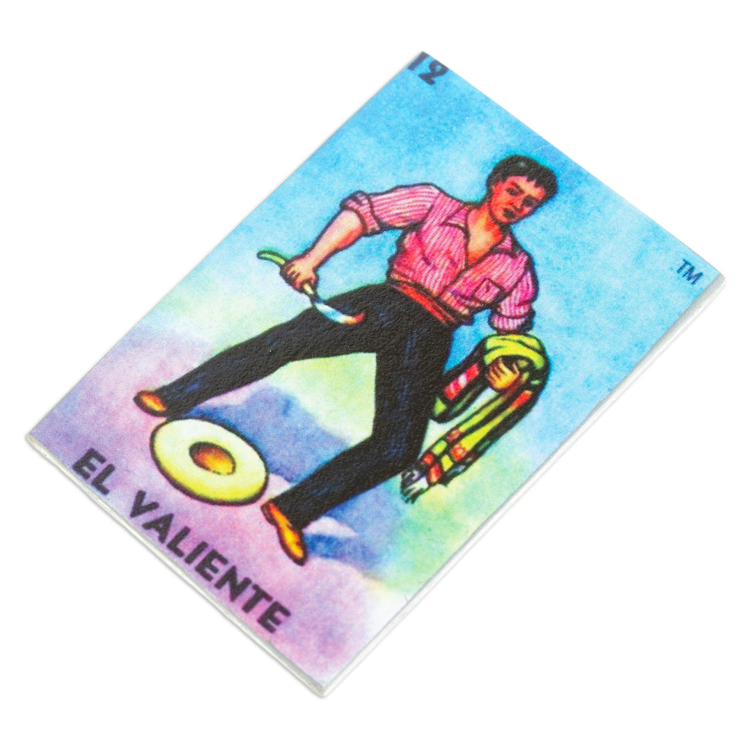Mexican Wood Magnet with Traditional Decoupage - Courageous Manhood