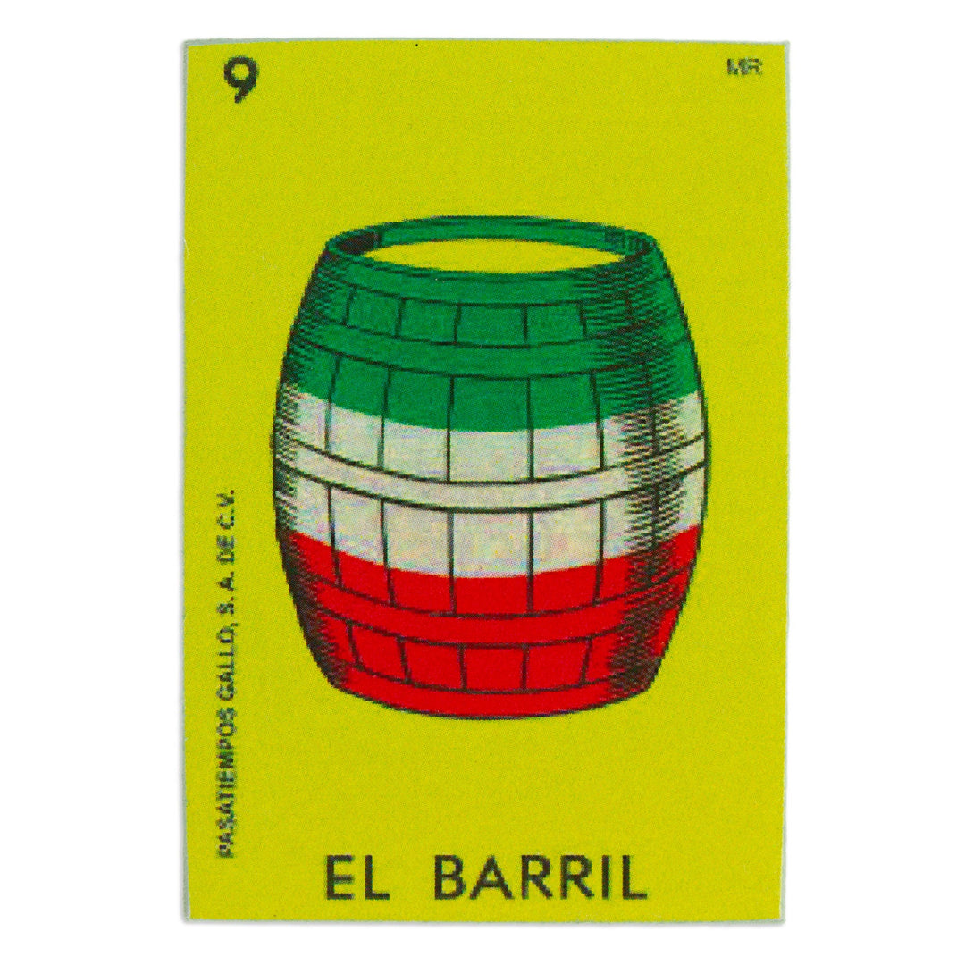 Mexican Wood Magnet with Colorful Barrel Decoupage - Festive Barrel