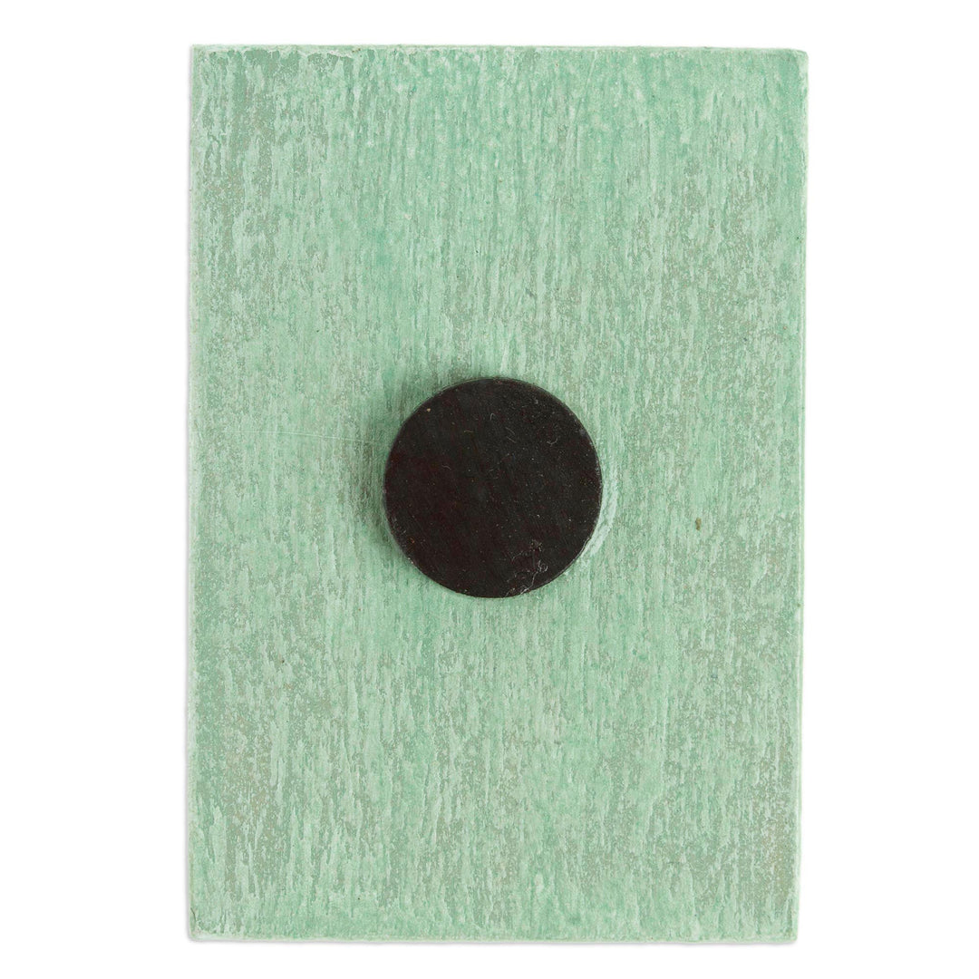 Mexican Wood Magnet with Colorful Barrel Decoupage - Festive Barrel