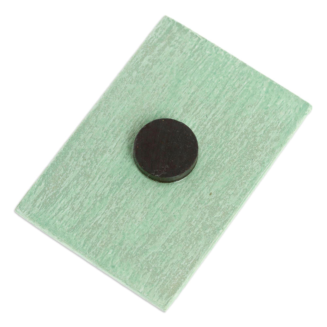 Mexican Wood Magnet with Colorful Barrel Decoupage - Festive Barrel