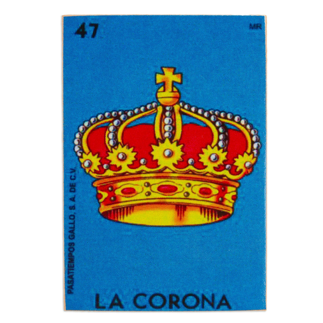 Mexican Wood Magnet with Crown Decoupage - Majestic Land