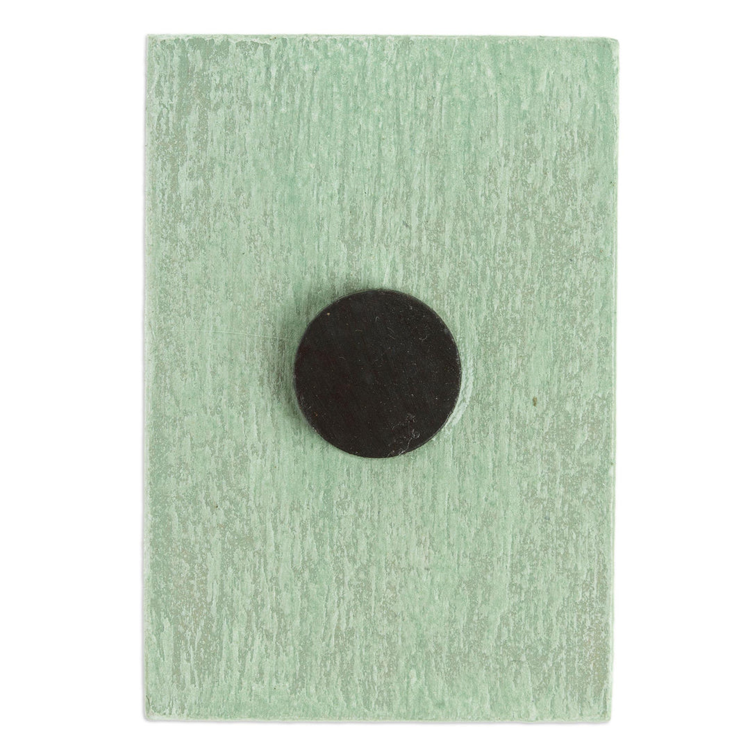 Mexican Wood Magnet with Mexican Flag Decoupage - Mexican Pride